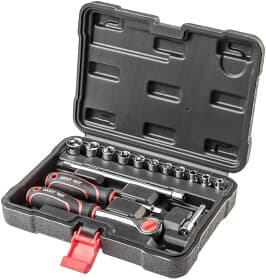 Набір торцевих головок та компонентів Top Tools 38D525 1/4" (15 пр.)