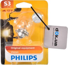 Автолампа Philips S3 15 W прозрачная 12008BW
