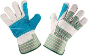 Перчатки рабочие Neo Tools кожаные с коттоновым покрытием зеленые