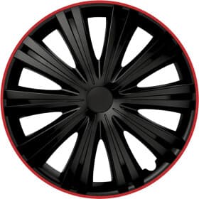 Комплект ковпаків на колеса Argo Giga R колір чорний + червоний