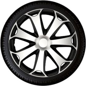 Комплект колпаков на колеса Argo Mega серебристый + черный