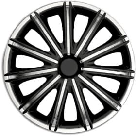 Комплект ковпаків на колеса Argo Nero колір сріблястий + чорний з хромованим оздобленням