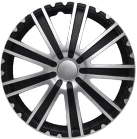 Комплект колпаков на колеса Argo Toro черный + серебристый хромированная