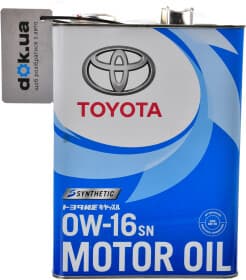 Моторное масло Toyota 0W-16 синтетическое