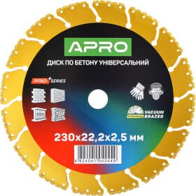 Круг отрезной Apro 830742 230 мм