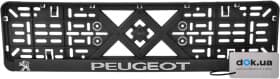 Рамка номерного знака Vitol 50271 цвет черный на Peugeot