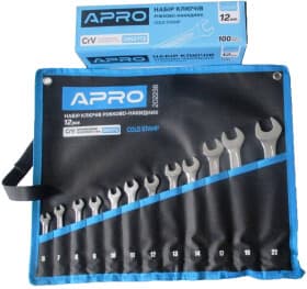 Набор ключей рожково-накидных Apro 202238 6-22 мм 12 шт