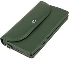 Клатч ST Leather 19320 без логотипа авто зеленый