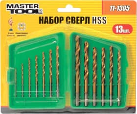 Набор сверл MasterTool спиральных по металлу 11-1305 1.5-6.5 мм 13 шт.