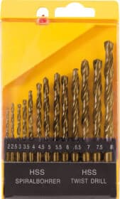 Набор сверл MasterTool спиральных по металлу 11-0413 2-8 мм 13 шт.