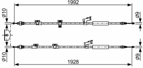 Трос ручного тормоза