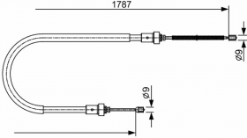 Трос ручного гальма