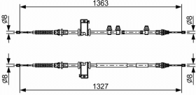 Трос ручного гальма Трос ручного гальма