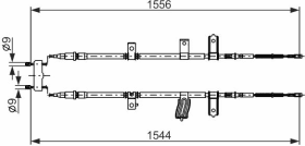Трос ручного гальма