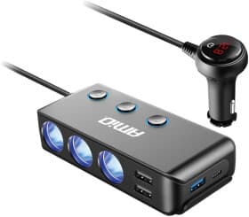 Розгалужувач прикурювача з USB Amio 03781