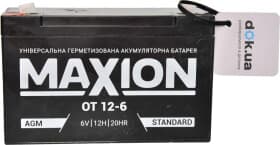 Тяговый аккумулятор Maxion MX6V12 12 Ач 6 В