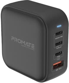 Сетевое зарядное устройство Promate GaNPort4-100PD Series GANPORT4-100PD.BLACK 100 Вт