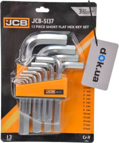 Набір ключів шестигранних JCB JCB-5137 2-19 мм 13 шт