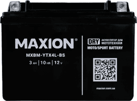 Аккумулятор Maxion 6 CT-3-R MXBM-YTX4L-BS_DRY