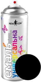 Аэрозольная краска New Ton Универсальная черный RAL 9005 глянцевая 400 мл