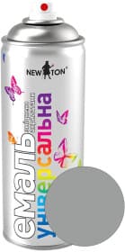 Аэрозольная краска New Ton Универсальная бело-алюминиевый RAL 9006 глянцевая 400 мл
