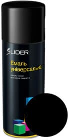 Аэрозольная краска Slider Универсальная черный янтарь RAL 9005 глянцевая 400 мл