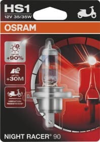 Автолампа Osram Night Racer 90 HS1 PX43t 35 W прозрачно-голубая 64185NR9-01B