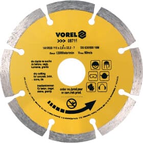Круг отрезной Vorel 8711 115 мм