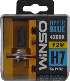 Автолампа Winso Hyper Blue H7 PX26d 55 W синяя 712750