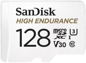 Карта памяти SanDisk High Endurance microSDXC 128 ГБ с SD-адаптером