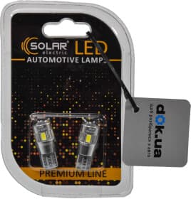 Автолампа Solar Premium Line T10 W2,1x9,5d 5 W белая SL1347
