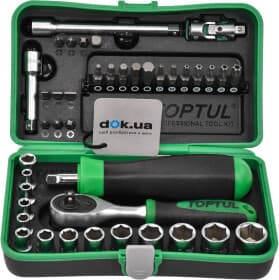 Набор бит и торцевых головок с трещоткой Toptul Expert GADW4101 41 шт.