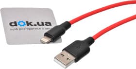 Кабель Hoco X21 X21LIGHTNINGBLACKRED USB - Apple Lightning 1 м