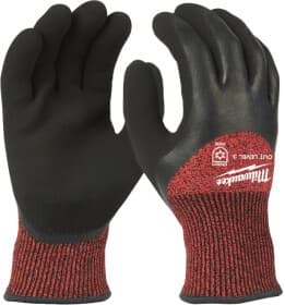 Рукавички робочі Milwaukee Winter Cut D синтетичні з латексним покриттям червоні
