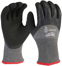 Рукавички робочі Milwaukee Winter Cut E синтетичні з латексним покриттям сірі
