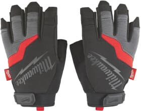 Рукавички робочі Milwaukee Fingerless синтетичні з поліуретановим покриттям чорні