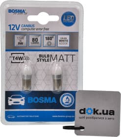 Автолампа Bosma T4W BA9s 1,5 W белая 5103