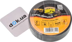 Изолента Sigma 8413611 черная ПВХ 19 мм х 20 м
