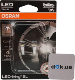 Автолампа Osram LEDriving SL W2,3W W2x4,6d 0,25 W 2723DWP02B