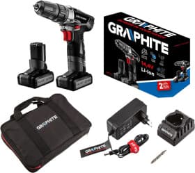 Шуруповерт Graphite аккумуляторный 58G215 (2 аккумулятора + ЗУ + чехол)