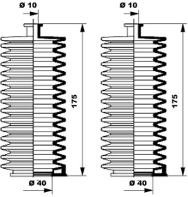 Пильник кермової рейки MOOG k150005