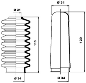 Пильник кермової рейки MOOG k150007