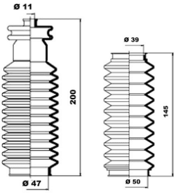 Пыльник рулевой рейки MOOG k150020