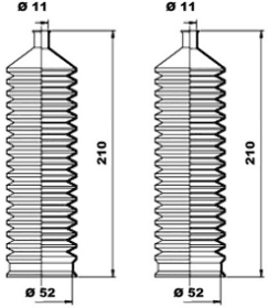 Пильник кермової рейки