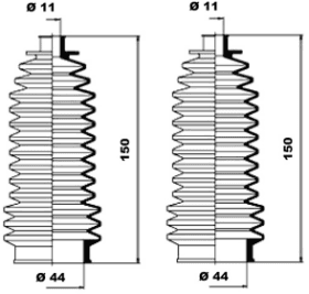 Пильник кермової рейки