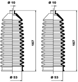 Пильник кермової рейки