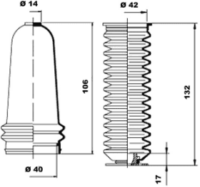 Пильник кермової рейки MOOG k150123