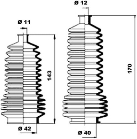 Пильник кермової рейки MOOG k150157