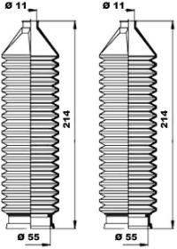 Пильник кермової рейки