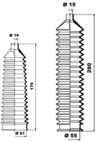 Пыльник рулевой рейки